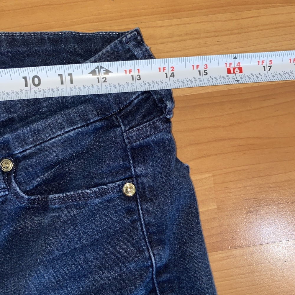 Good American Good Waist Skinny Jeans Womens 4/27 Blue Dark High Rise Stretch - Picture 6 of 8